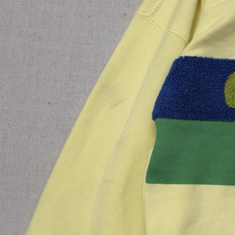 Celandine Surf Camp Sweatshirt Yellow Graphic Wave Terry XS Anthropologie - Picture 5 of 12